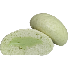 Gedämpfte Brötchen mit Pandan-Kokosnussfüllung